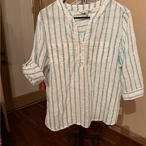 Striped Button-Up Shirt